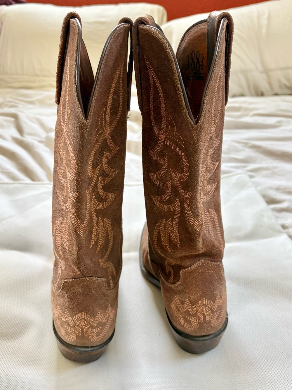 1883 Lucchese Chocolate Wax Comanche Ladies Western Boots size 5.5 - Picture 5 of 11